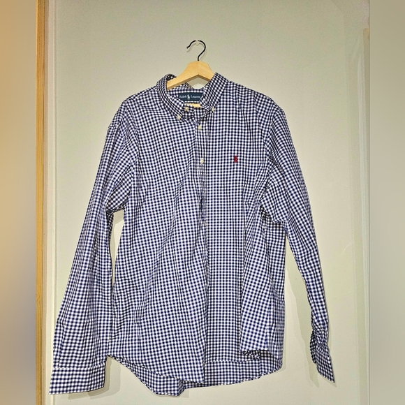 Ralph Lauren - White & BLUE  Button Down - Men's XXL NWTS - Picture 1 of 5